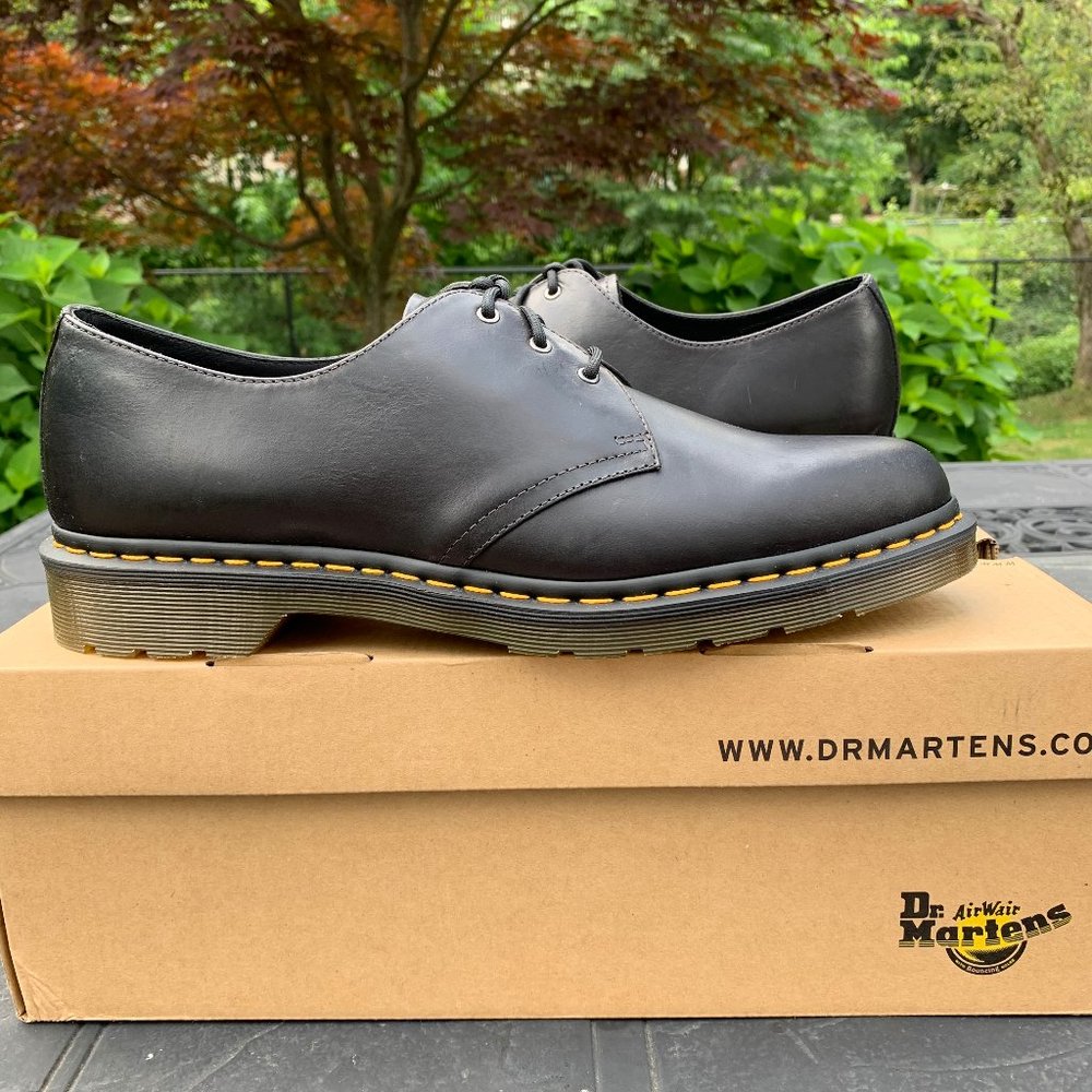 DR. MARTENS GUNMETAL ORLEANS WP LEATHER OXFORD - Picture 6 of 12